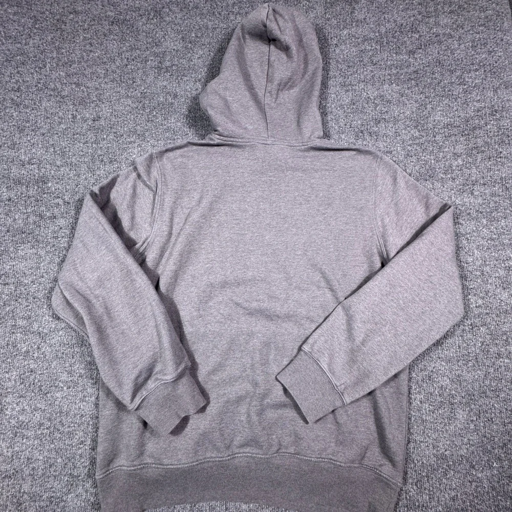 The North Face Mens Circular Design Logo Hoodie‎ Gray Pullover Sweatshirt Large